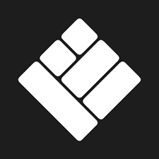 White diamond-shaped logo composed of five rounded rectangles of varying sizes on a dark background.